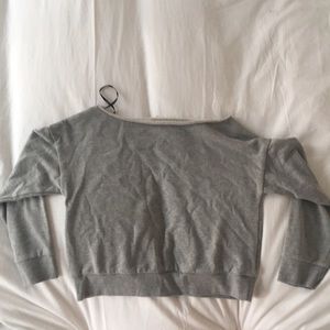 Gray Boat Neck Sweatshirt